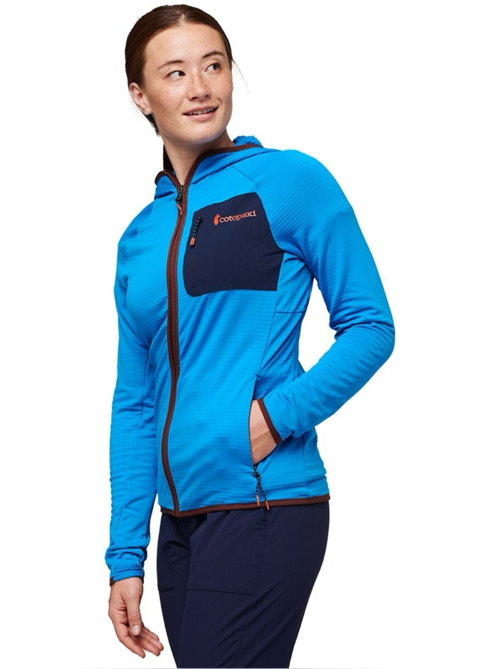 cotopaxi Bright Blue otero zip up lightweight jacket